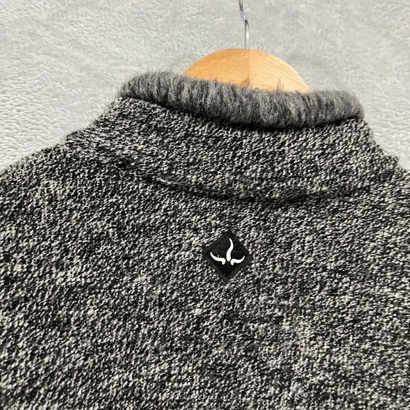 Vintage PrAna Jacket Women Medium Fleece Gray Outdoors USA Cottage Barn Full Zip - Picture 5 of 14